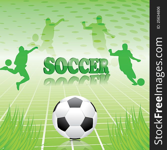 Soccer green abstract background