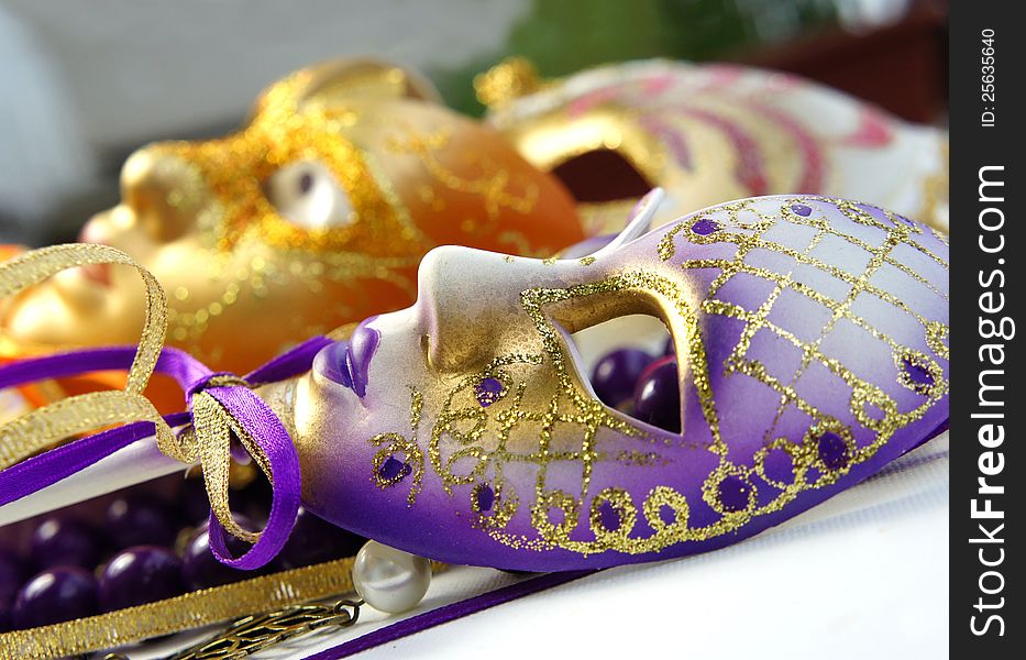 Venetian carnival masks, Venice, Italy. Venetian carnival masks, Venice, Italy