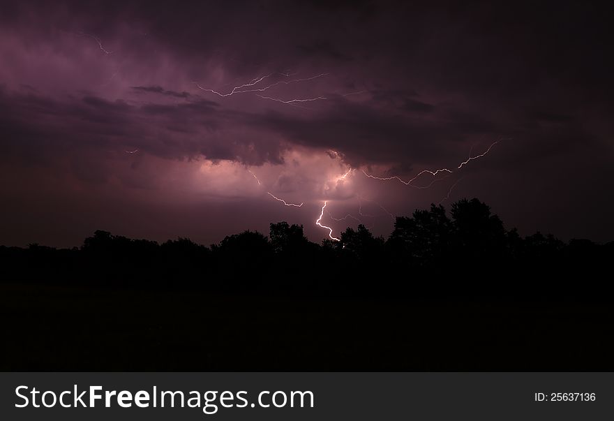 Weird lightning strikes on 07/07/2012 in St. Louis. Weird lightning strikes on 07/07/2012 in St. Louis