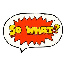 So What Speech Bubble Cartoon Sign Stock Image