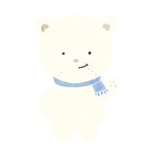 Cute Cartoon Polar Bear Stock Photos
