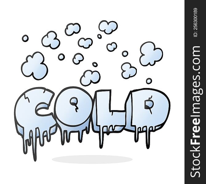 Cartoon Cold Text Symbol