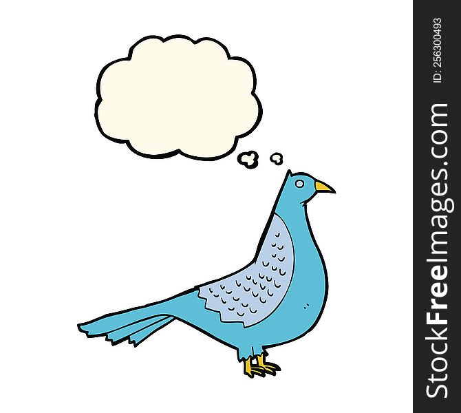 Cartoon Bird With Thought Bubble