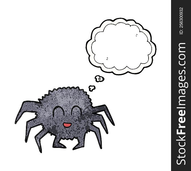 Thought Bubble Textured Cartoon Spider