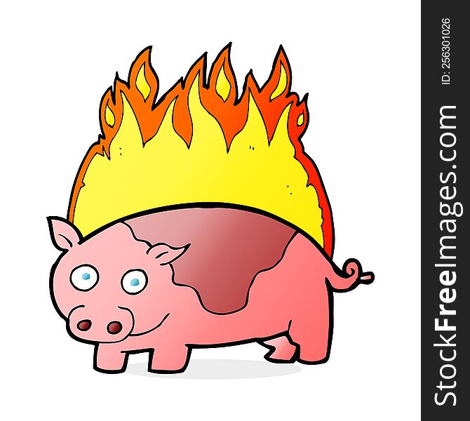 cartoon pig on fire cartoon. cartoon pig on fire cartoon