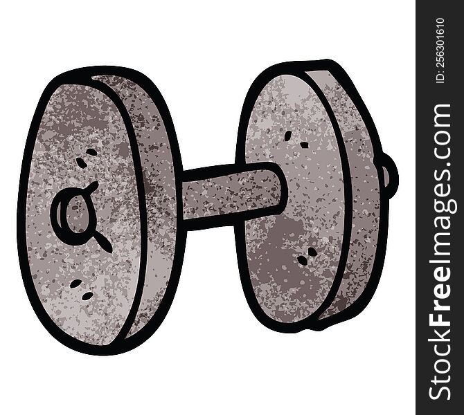cartoon doodle gym weights