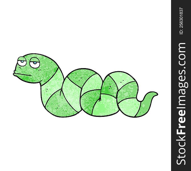 freehand drawn texture cartoon bored snake