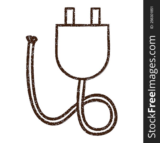 Electrical Plug Charcoal Drawing