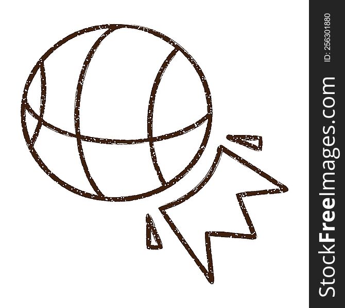 Basketball Charcoal Drawing
