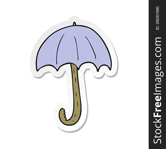 sticker of a cartoon umbrella