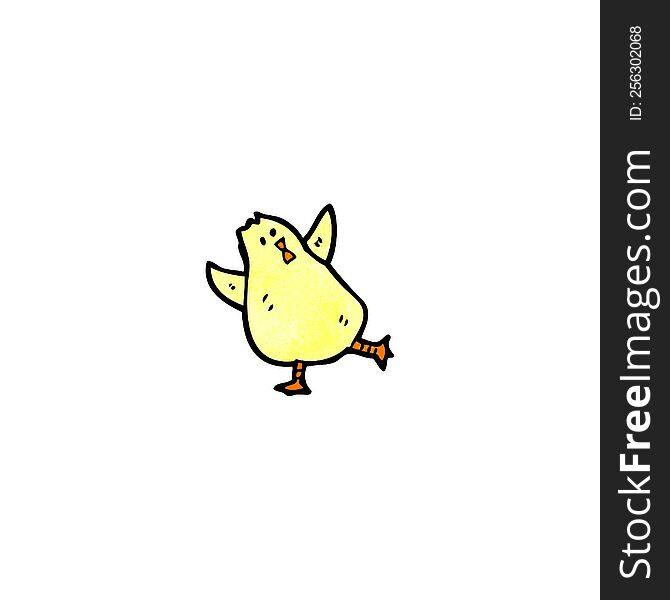 cartoon little yellow bird