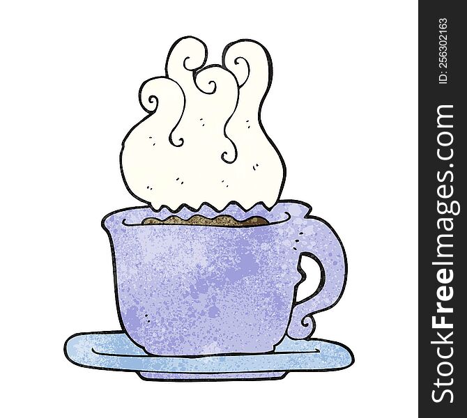 Texture Cartoon Cup Of Coffee