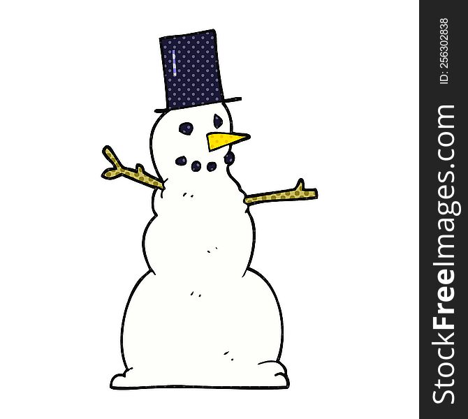 cartoon snowman