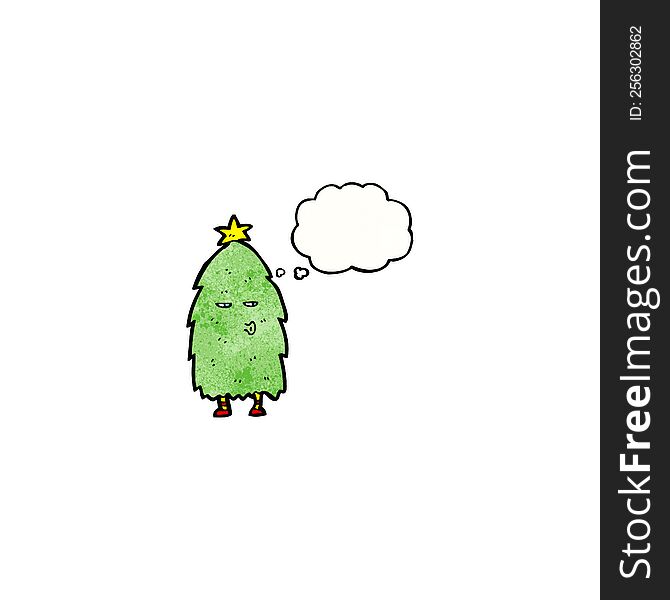cartoon christmas tree character