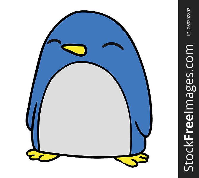 hand drawn cartoon doodle of a cute penguin