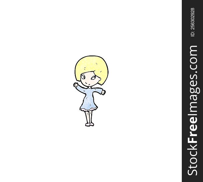 Cartoon Pretty Blond Girl