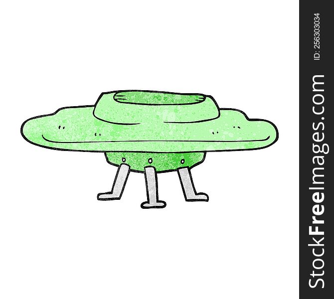 Textured Cartoon Flying Saucer