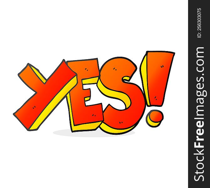 cartoon yes symbol