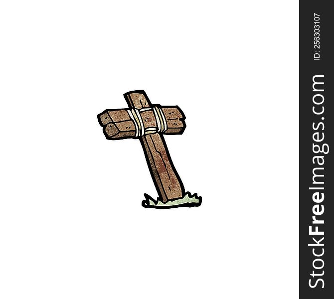 Wooden Cross Cartoon