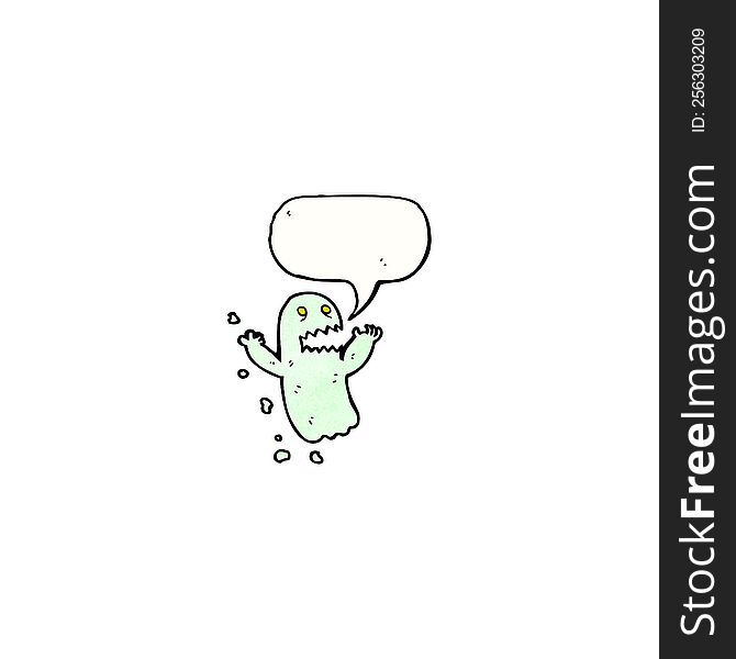 ghost with speech bubble