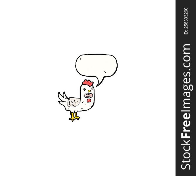 squawking rooster cartoon