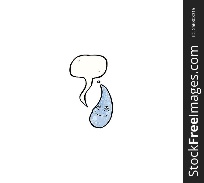 Cartoon Raindrop With Face