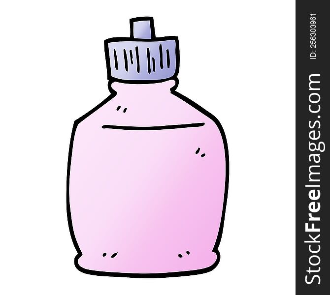 Vector Gradient Illustration Cartoon Squirt Bottle