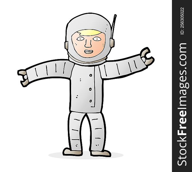 cartoon space man