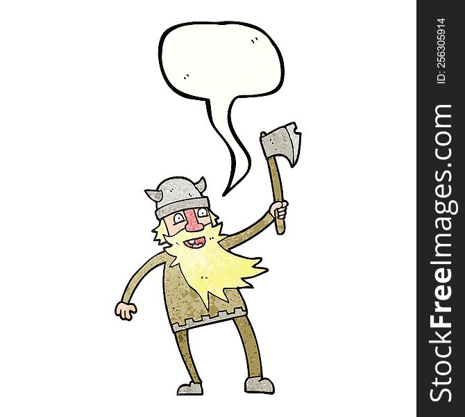 speech bubble textured cartoon viking