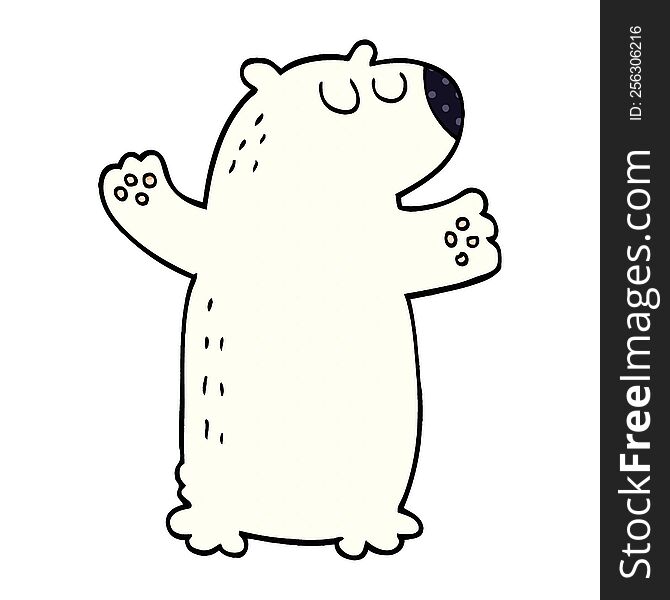 cartoon doodle polar bear