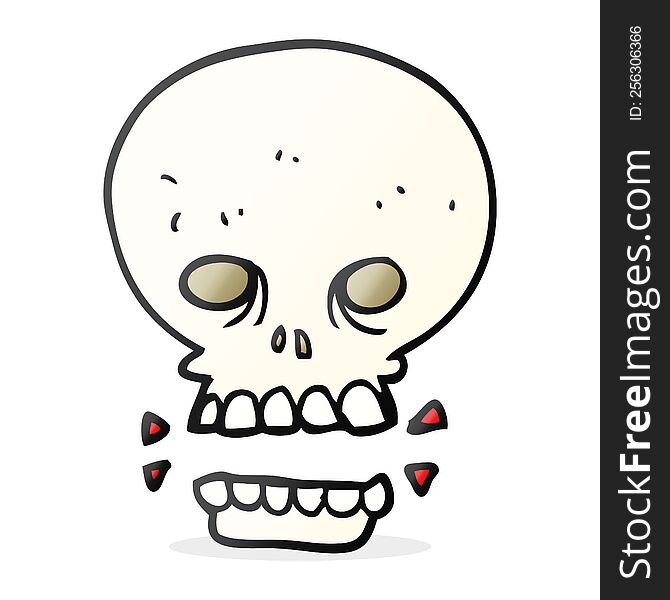 cartoon scary skull