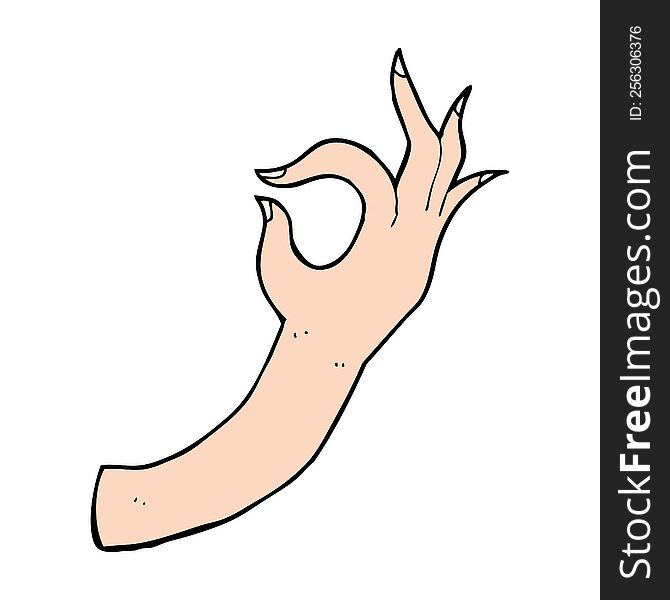 cartoon hand symbol