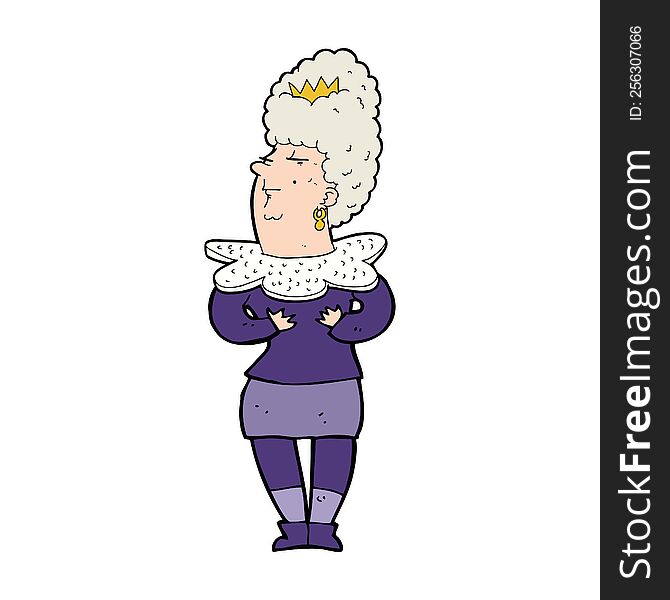 Cartoon Aristocratic Woman