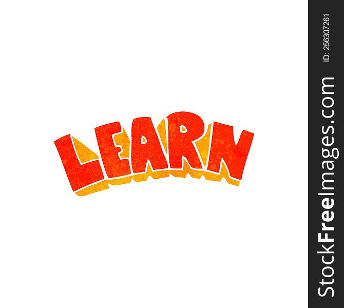 Retro Cartoon Learn Symbol