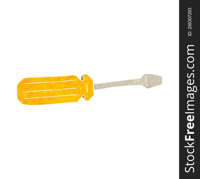 retro cartoon screwdriver