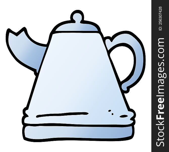 vector gradient illustration cartoon kettle