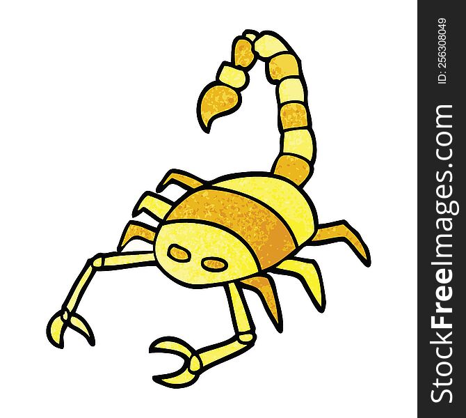 Cartoon Doodle Of A Scorpion