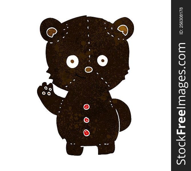 cartoon black bear cub