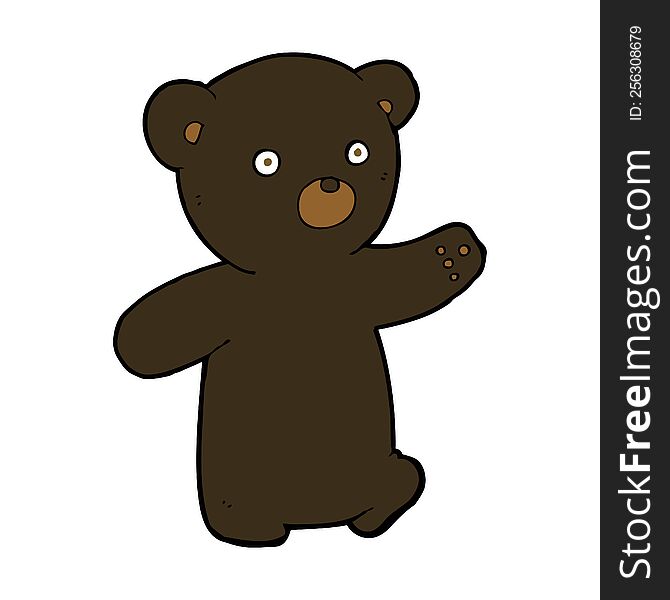 Cartoon Black Bear Cub