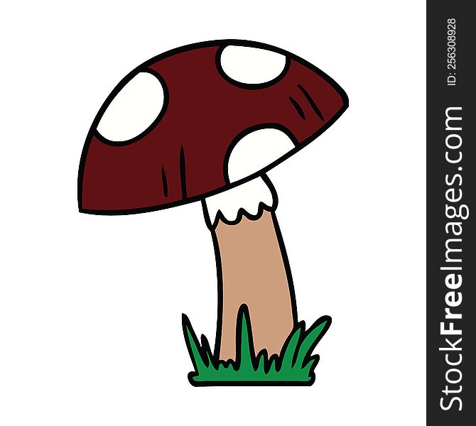 hand drawn cartoon doodle of a toad stool