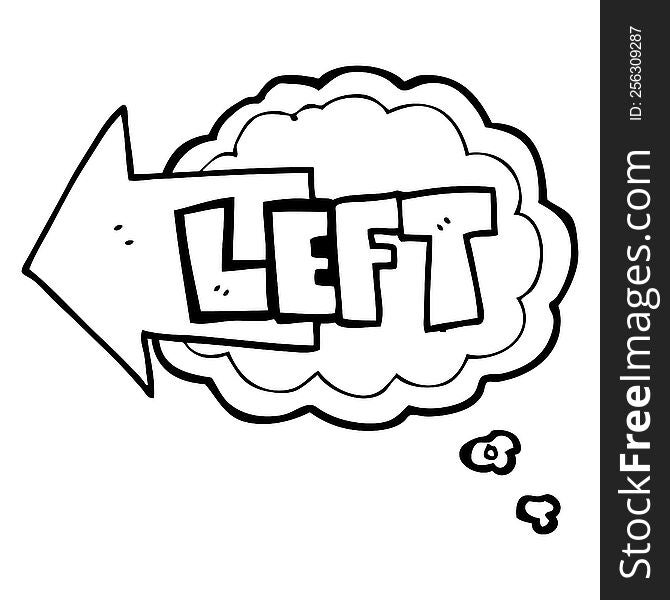 Thought Bubble Cartoon Left Symbol