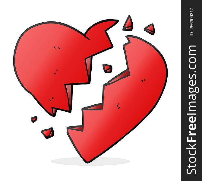 cartoon broken heart