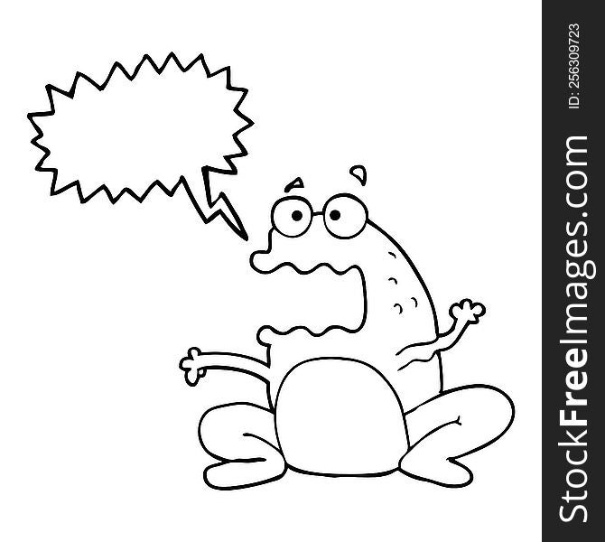 Speech Bubble Cartoon Burping Frog