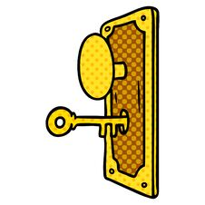 Free Cartoon Doodle Of A Door Handle Stock Photography - 256310692
