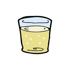Cartoon Whiskey Glass Stock Images