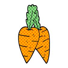 Cartoon Doodle Carrots Royalty Free Stock Image