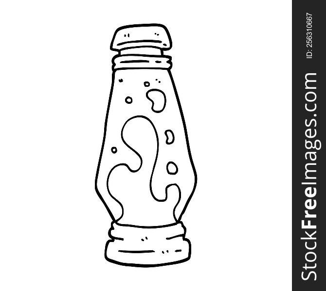 black and white cartoon lava lamp