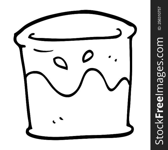 line drawing cartoon drink in tumbler