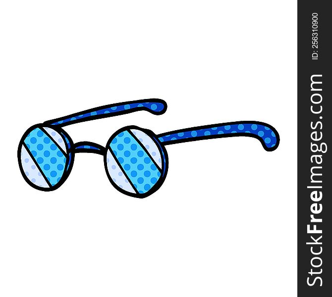 cartoon doodle round spectacles