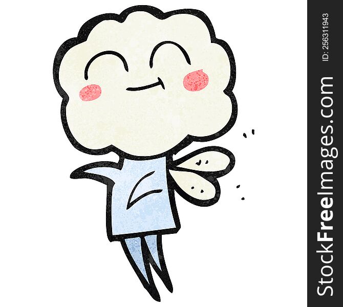 Textured Cartoon Cute Cloud Head Imp